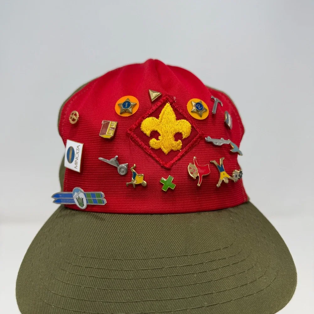 Vtg Boy Scouts Cap‎ 1980's w15 Pins